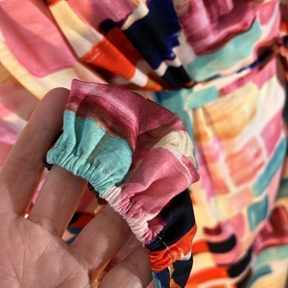 Traffic People True Wrap Geometric Pattern 70 s M - Picture 3 of 12